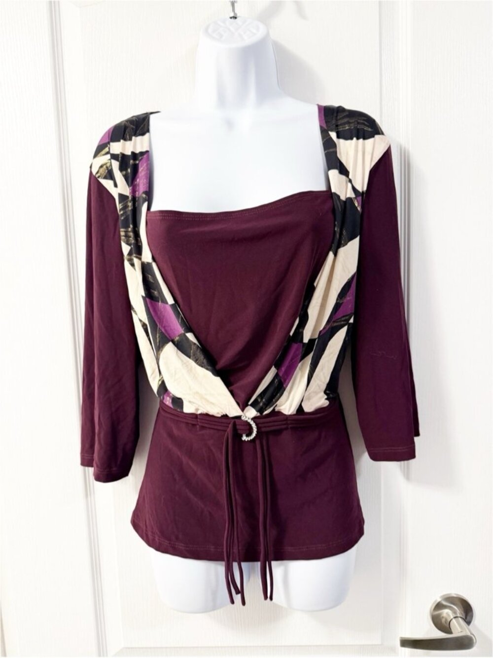 Y2K Women's Draped Top plum Whimsigoth 2000s fairy coquette dark romance 3XL